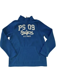 P.D. Suéter de lana de poliéster From Aeropostale Boy's azul talla 14 1/4 con cremallera - Imagen 1 de 4