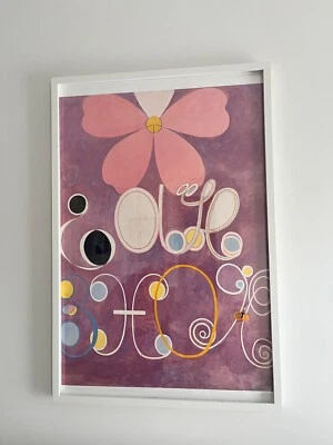 Hilma Af Klint A1 print in white frame - Image 1 of 4