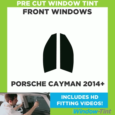 Tinte de ventana de coche precortado para Porsche Cayman 2014+ película de tinte para ventanas delanteras Foto 1 de 4