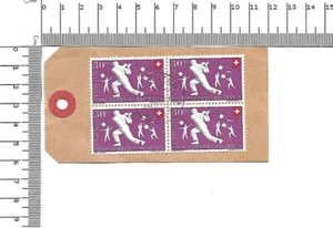 Mi:CH 558 1951 4er Block auf Gepäckkarte ; 60977 - Picture 1 of 2