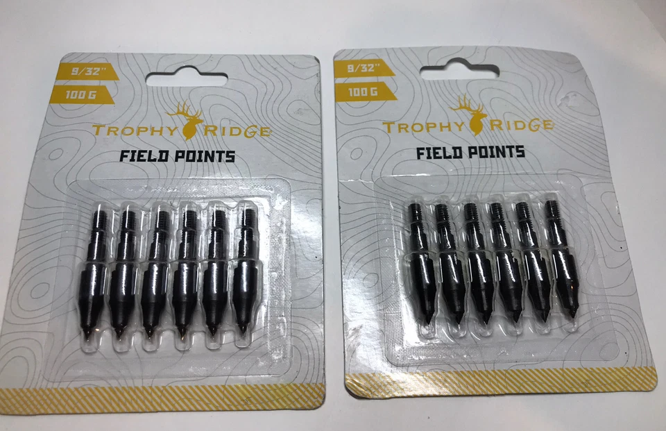 12 Practice Field Points Trophy Ridge 100 Grain 9/32” Archery Arrows Hunting - Image 1 of 1