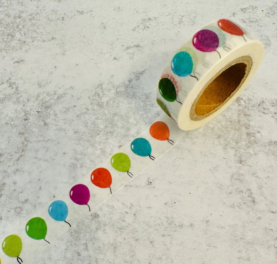 Balões comemorar festa de aniversário diversão Washi Tape papel artesanato planejador suprimentos artesanato - Imagem 1 de 1