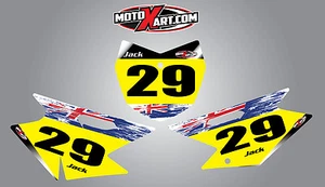 KLX 140 custom number plate graphics 2015 - 2016 Aussie pride style decals - Picture 1 of 1