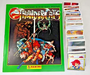 THUNDERCATS 264 STICKER CARD SET w/ UNUSED ALBUM & FOLDED POSTER Panini 1986 - Picture 1 of 8
