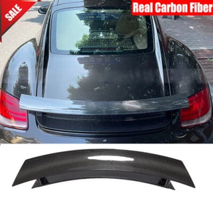 For Porsche 987 Cayman 2005-2012 Rear Trunk Spoiler Lid Wing Real Carbon Fiber - Picture 1 of 13