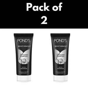 POND'S Bright Miracle Detox Facewash 10X Power of Activated Charcoal 100gm - Picture 1 of 8