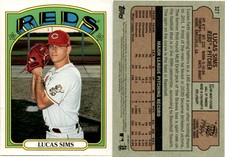 Lucas Sims 2021 Topps Heritage Baseball Card 327  Cincinnati Reds
