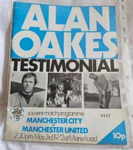 Manchester City - Manchester United 1972 Alan Oakes Testimonial - Programm - Bild 1 von 2
