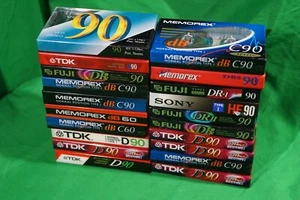 20 x Blank Cassette Lot Sealed Normal Position Bias Assorted Lot - Bild 1 von 2