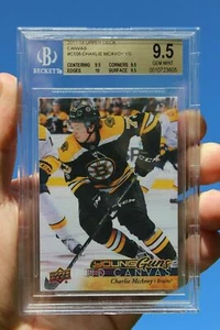 Charlie McAvoy UD YG Young Guns 2017-18 lona #C105 BGS 9,5 High Subs novato radiocontrol - Imagen 1 de 2