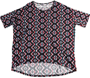 LulaRoe Irma Damen 3x Tunika Top Azteken Design rot/weiß/blau Neu mit Etikett leicht - Bild 1 von 11