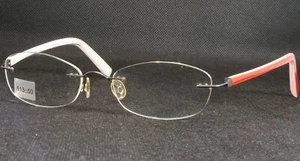104 9700 Grey UNIQUE RARE EYEGLASSES RIMLESS GLASSES Beta Titanium 50-13-140mm - Picture 1 of 14