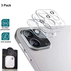For iPad Pro 12.9" / 11" (2022-2020) 3 Pack Tempered Glass Camera Lens Protector - Picture 1 of 12