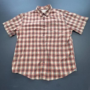 Horny Toad Shirt Men’s Medium Plaid Button Up Short Sleeve Lightweight Casual - Picture 1 of 13