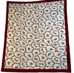 Western Cowboy Bronco Baby Quilt Comforter Blanket Nursery Horse 35"x40 1/2 - Picture 1 of 9