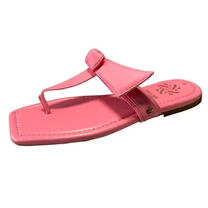 Sam & Libby Slide T Strap Faux Leather Sandal Women's Size 7 - Picture 1 of 9