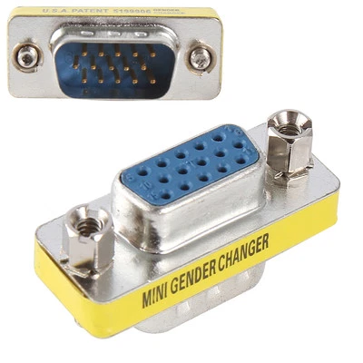 10X VGA/SVGA 15 pin Port Saver VGA D-sub Female to Male Adapter Connector - Image 1 of 4