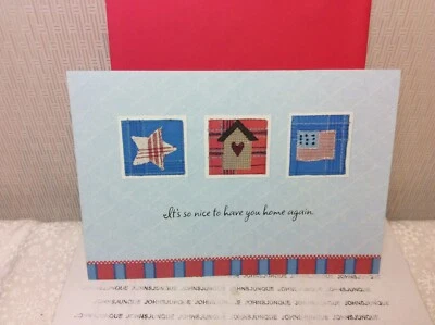 HALLMARK MILITARY GREETING CARD New w/envelope "It's nice to have you home again - Image 1 of 2