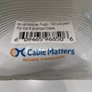Paquete de 86 conectores RJ45 de paso Cat 6 (Cat 6 extremos / Cat6 C - Imagen 1 de 5