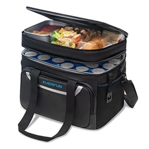 Large Soft Cooler Bag Travel Beach Insulated Cooler for Large Size Black Pure - Picture 1 of 8