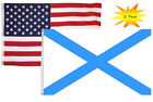 3x5 3'x5' Zestaw hurtowy (2-pak) USA Amerykańska i rosyjska marynarka wojenna Rosja Flaga Baner