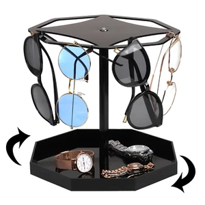 Sunglasses Holder Stand with 360 Rotating, Acrylic Eyeglass Display Stand, Glass - Picture 1 of 12