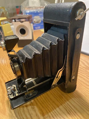 Muy temprano Eastman Kodak No. Cartucho plegable 2A cámara premo - gran forma Foto 1 de 4