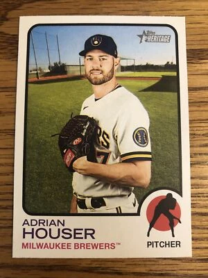 Adrian Houser 2022 Topps Heritage Brewers #219  *B120* - Image 1 of 2