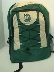 Zaino Vintage National Wildlife Federation Verde Beige Escursionismo Campeggio Nuovo - Foto 1 di 10