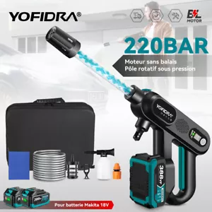 Nettoyeur Haute Pression Sans Fil 220Bar +0/1/2 Batterie Compatible pour Makita - Photo 1/29