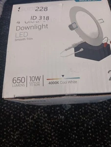 Sunco 2 Pack 4 Inch Ultra Thin LED Recessed Ceiling Lights Slim, 4000K Cool W... - Picture 1 of 1