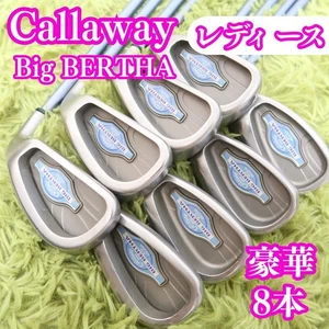 Callaway Women's Iron Set Big Bertha X-12 FLEX-L (5, 6, 7, 8, 9, PW, AW, SW) use - Picture 1 of 7