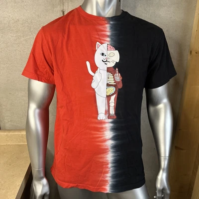 Ripndip Two Tone T Shirt Cat X-ray Men’s L Large Red Black - Image 1 of 4