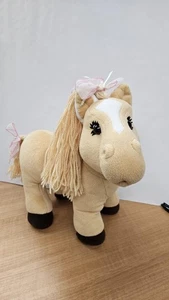 Vintage 2005 Cabbage Patch Kids Pony Plush Horse Tan Brown Bows Play Along Toy - Picture 1 of 9