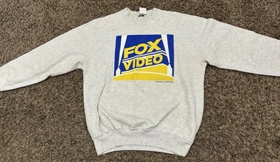 Vintage 1993 Fox Video Hollywood Production Crewneck Sweater Gray Size XL - Image 1 of 4