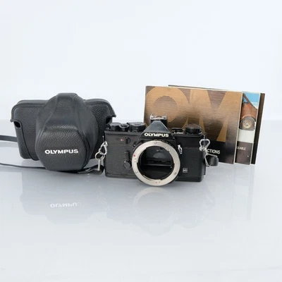 Olympus OM-1 MD Black 35mm SLR Film Camera Body For Parts or Repair, READ DESC - Image 1 of 4
