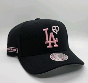 Cappello snapback Los Angeles Dodgers Mitchell & Ness x BLACKPINK nero corona professionale - Foto 1 di 6