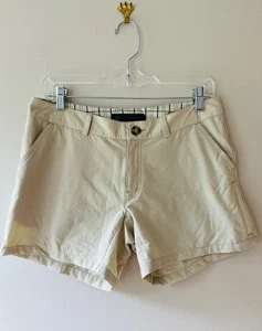 EMS Hiking Shorts Sz 6 Women Beige Stretch Nylon 5 Pocket Stretch Low Waist - Picture 1 of 10