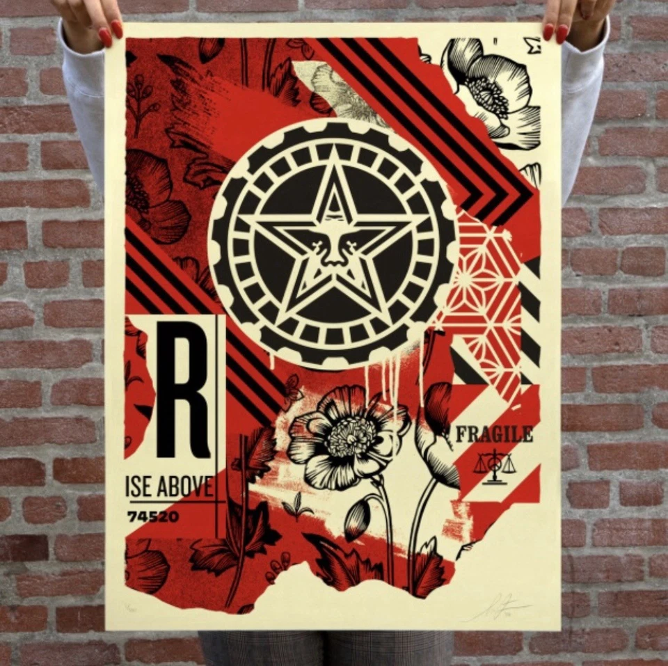 Serigrafía numerada firmada por Shepard Fairey Obey RISE ABOVE ANDRE XX/550 Foto 1 de 1