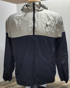 Walt Disney World Jacket Medium Black Full Zip Hooded Lightweight Logo - Foto 1 di 22