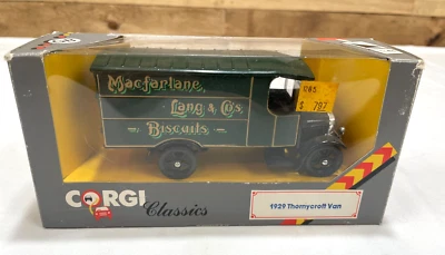 VINTAGE 1985 CORGI CLASSICS 1929 THORNYCROFT DELIVERY VAN #833 1/43 DIECAST - Image 1 of 4