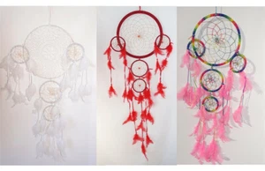 Dream Catcher with feather Wall Hanging Ornament Home Decor colourful - Picture 1 of 4