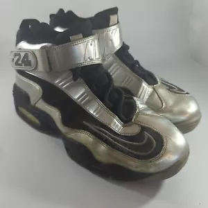 Nike Air Griffey 24 Max 1 GS Black Metallic Silver Size 11 Used Euro 40 - Picture 1 of 10