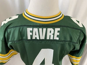 Camiseta De Colección Wilson BRETT FAVRE Green Bay Packers Talla JUVENTUD Grande Fútbol NFL - Imagen 1 de 12