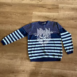 Vintage Men's Ripcurl Navy & Blue Knit Sweater Sweatshirt Size L - Picture 1 of 7