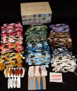 HUGE Embroidery Floss Lot Thread 1000+ Skeins & Cards DMC Coats Bucilla #31 - Picture 1 of 4