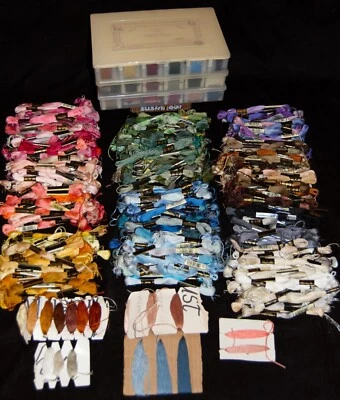 HUGE Embroidery Floss Lot 1000+ Skeins DMC Coats Bucilla Thread & Cards #31 - Image 1 of 4