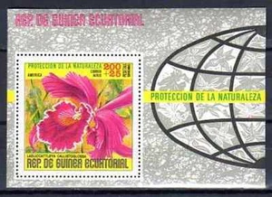 Flowers - Orchids Equatorial Guinea (133) Block Cancelled - Picture 1 of 1