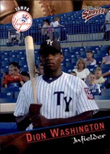 2001 Tampa Yankees Multi-Ad 26 Dion Washington Las Vegas Nevada NV Baseball Card