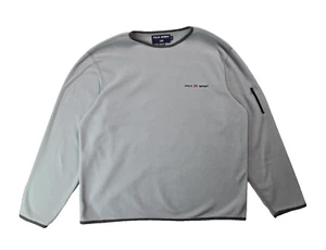 Polo Sport Ralph Lauren Vintage 90s USA Blue Fleece Pullover Jacket Mens Large L - Picture 1 of 8